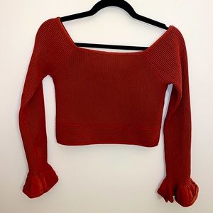 Gianni Bini Off The Shoulder Crop Top Medium